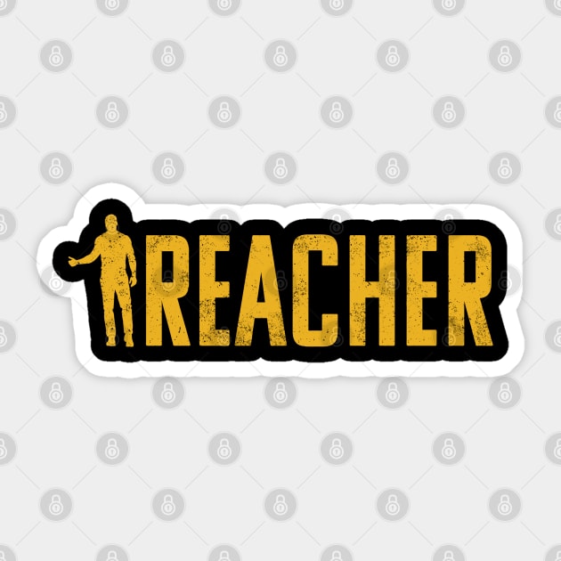 reacher hitchiking Sticker by rahalarts